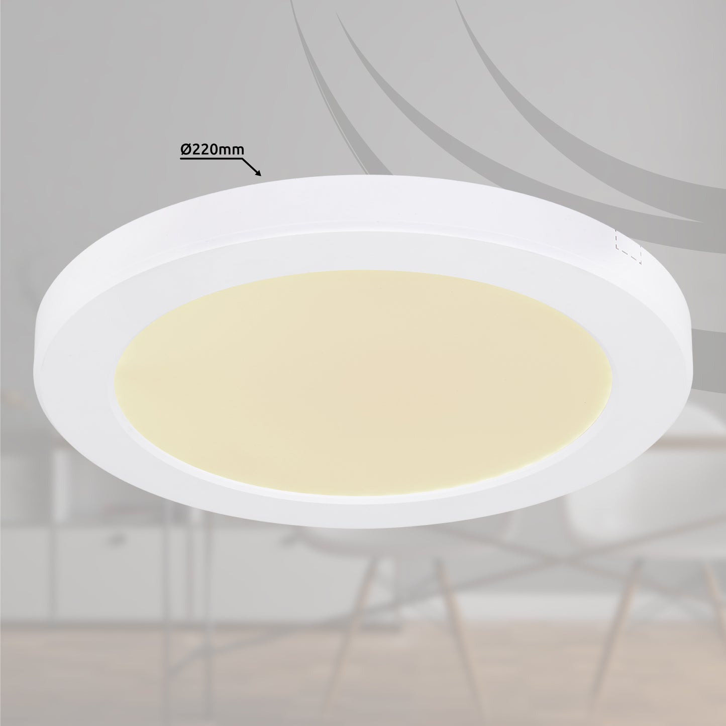 Lasse Deckenleuchte weiß 22cm