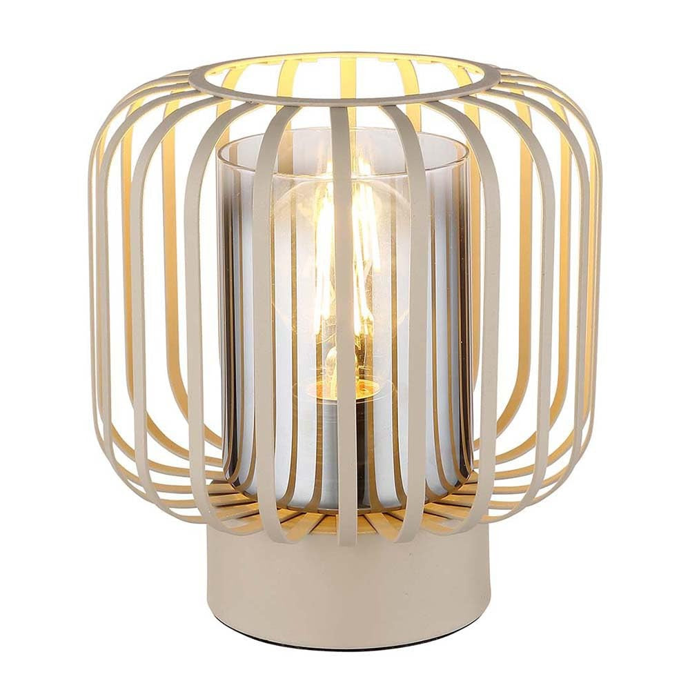 Globo Lighting ALFRED Tischleuchte | Metall, sandfarben, E27