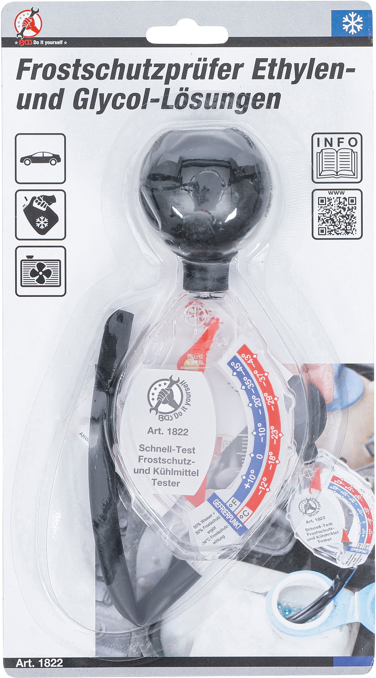 BGS Frostschutzprüfer Kühlerfrostschutz | Kühlwasser Prüfer, Tester, Messer