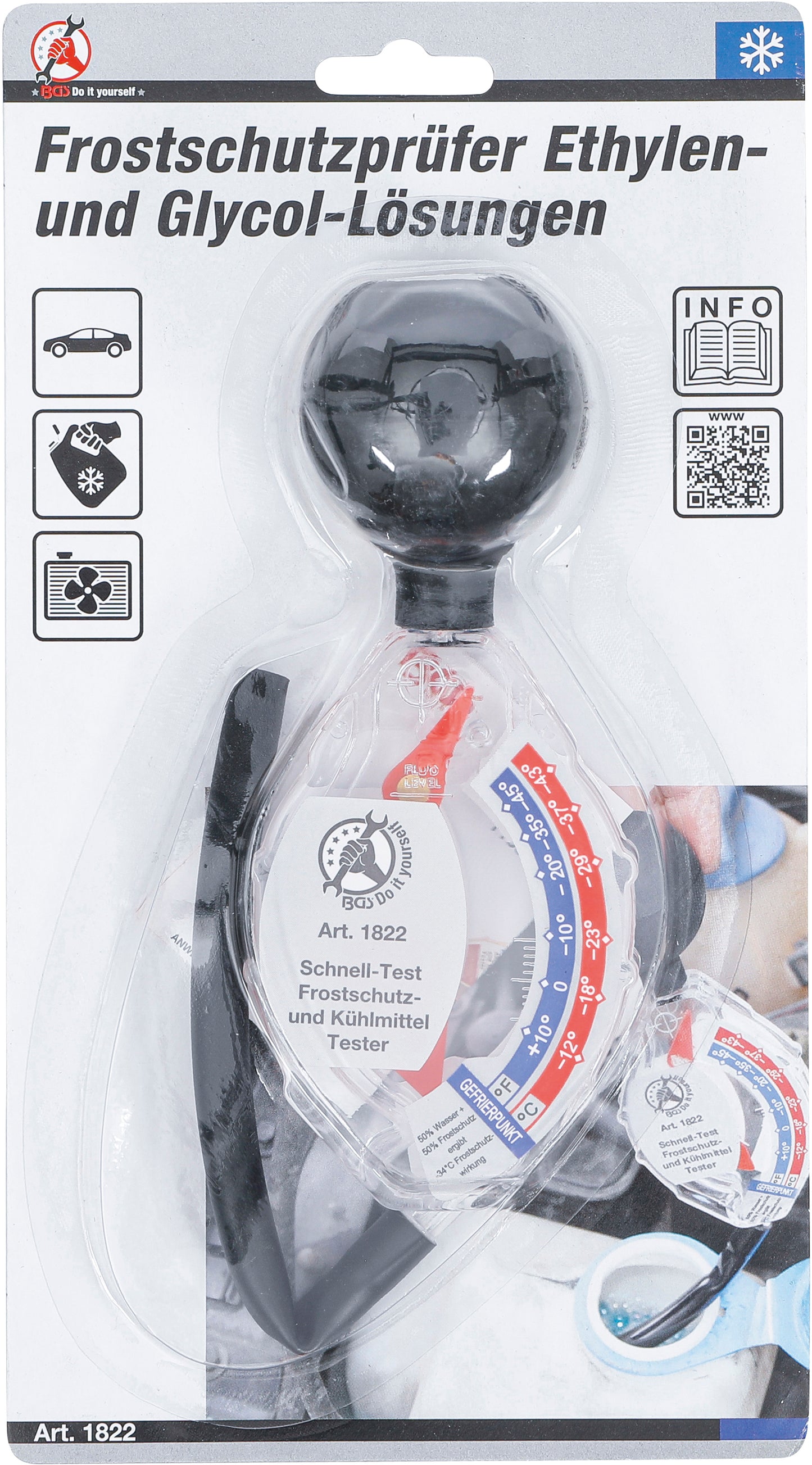 BGS Frostschutzprüfer Kühlerfrostschutz | Kühlwasser Prüfer, Tester, Messer
