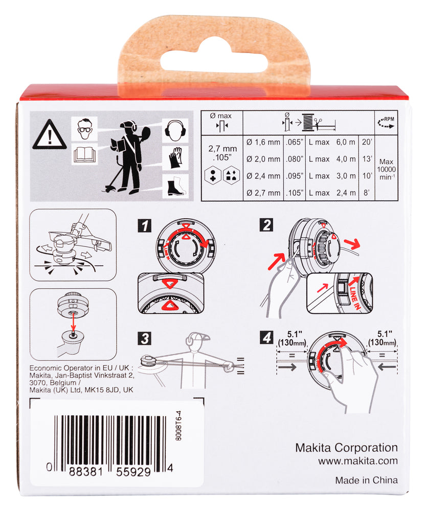 Makita Doppel-Fadenkopf "Tap&Go" | M8x1,25