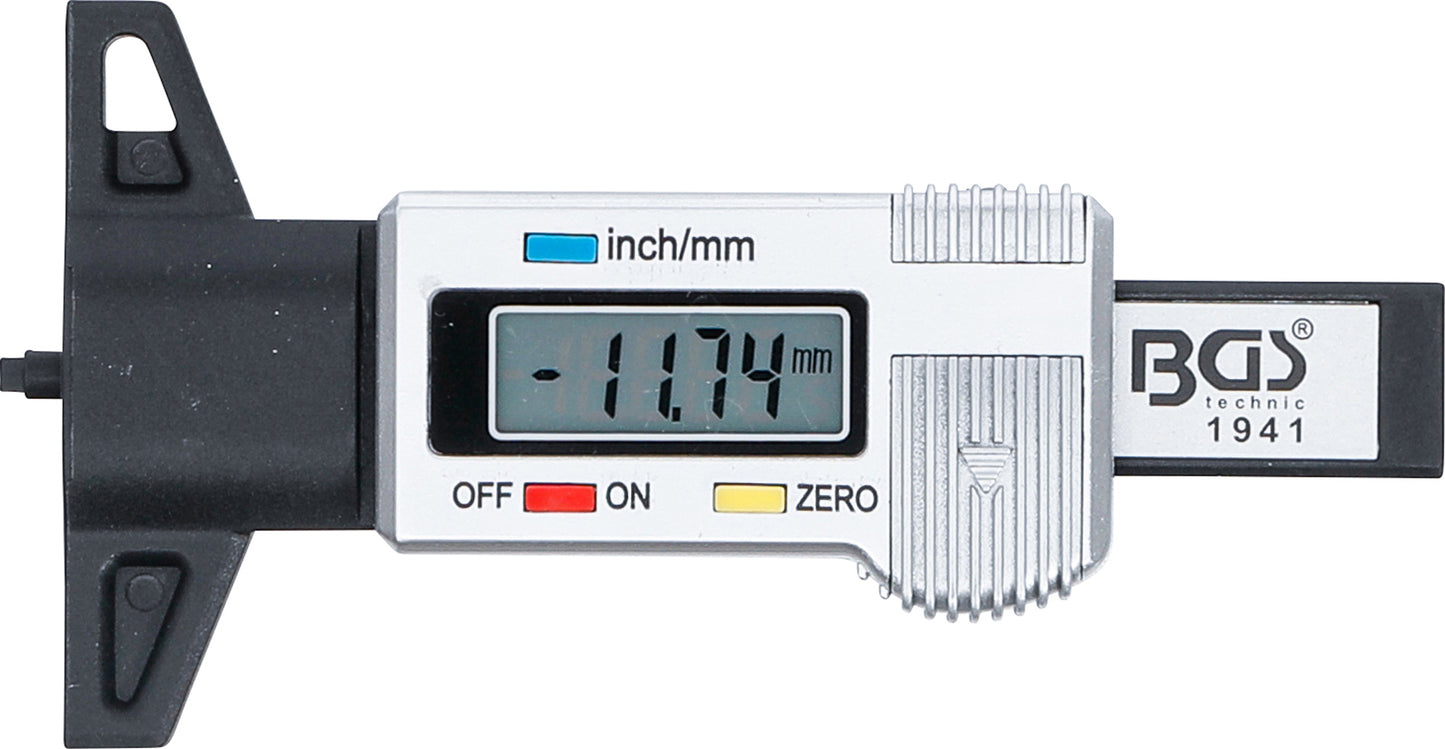 BGS Digital-Reifenprofil-Messschieber 0 - 28 mm | Tiefenmessschieber