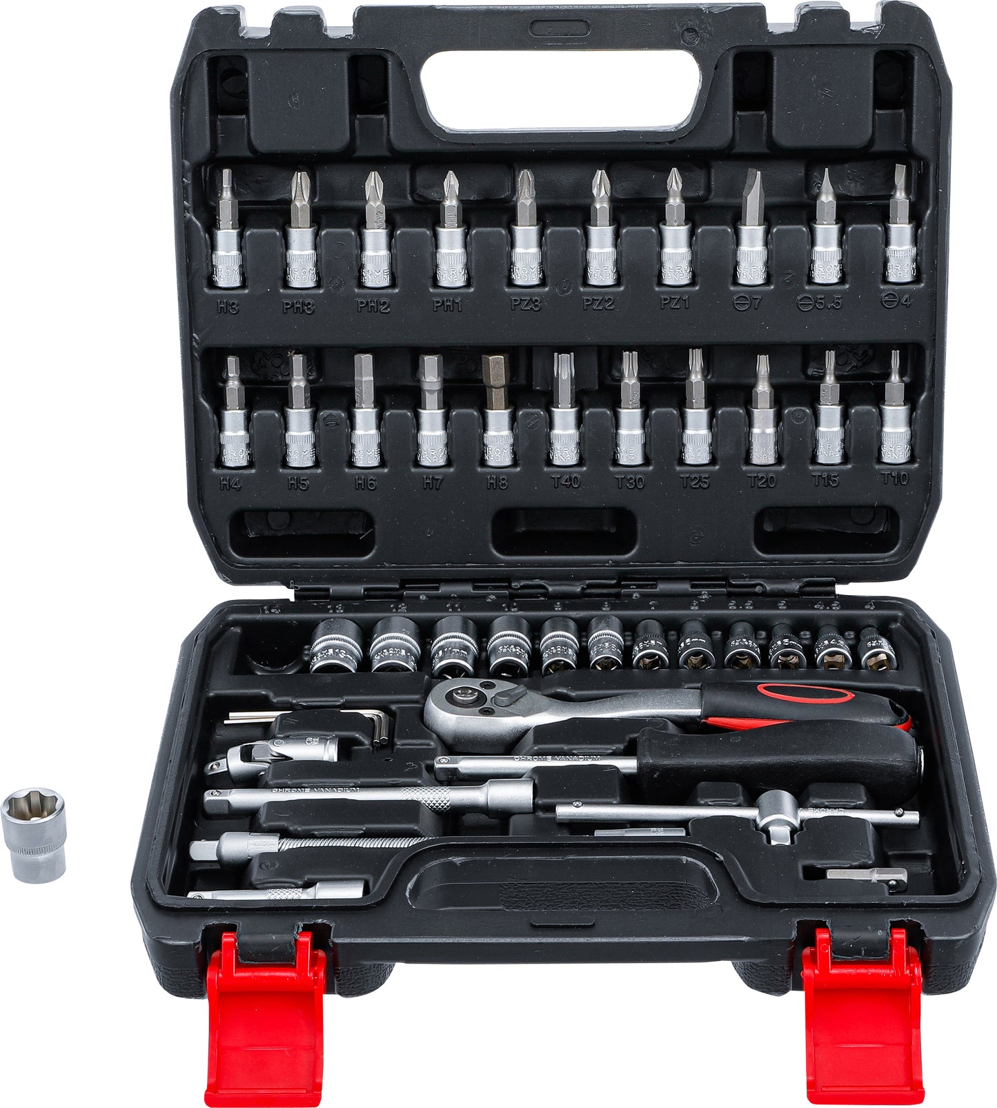 BGS Steckschlüssel-Satz | Antrieb 6,3 mm (1/4") | 46 teilig