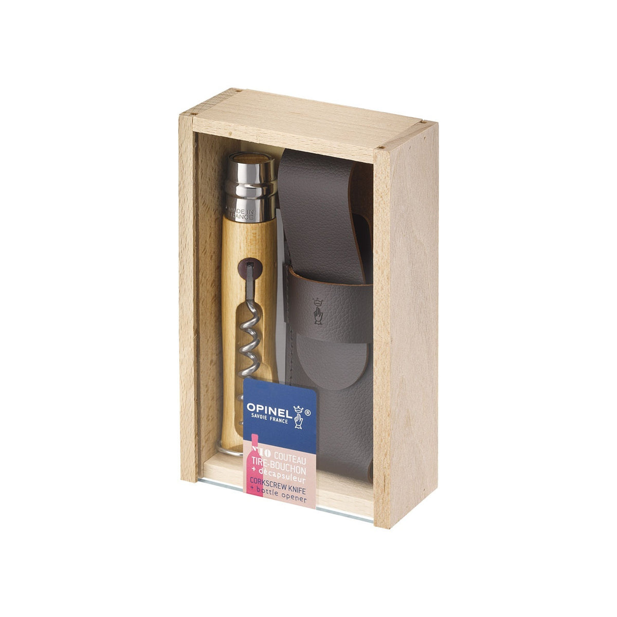Opinel Nr.10 | Flaschenöffner mit Korkenzieher in Holzbox