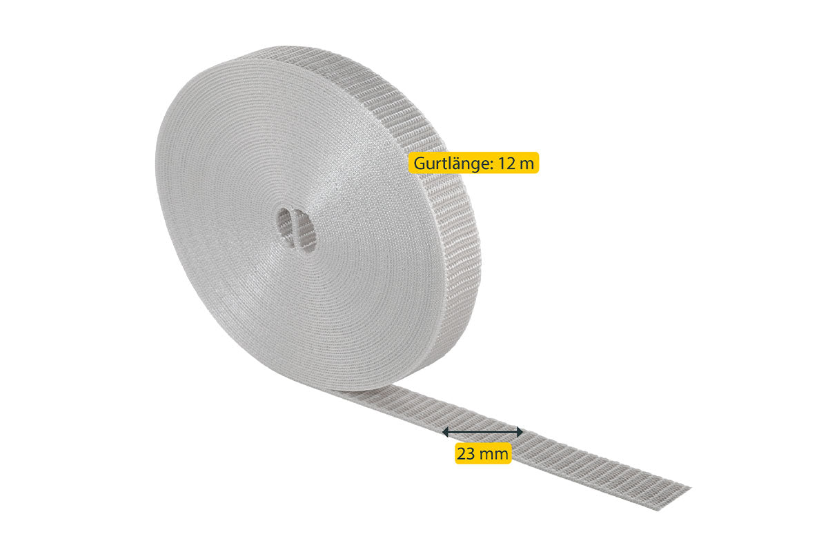 Schellenberg Rolladengurt "Maxi" | 12 m lang | grau