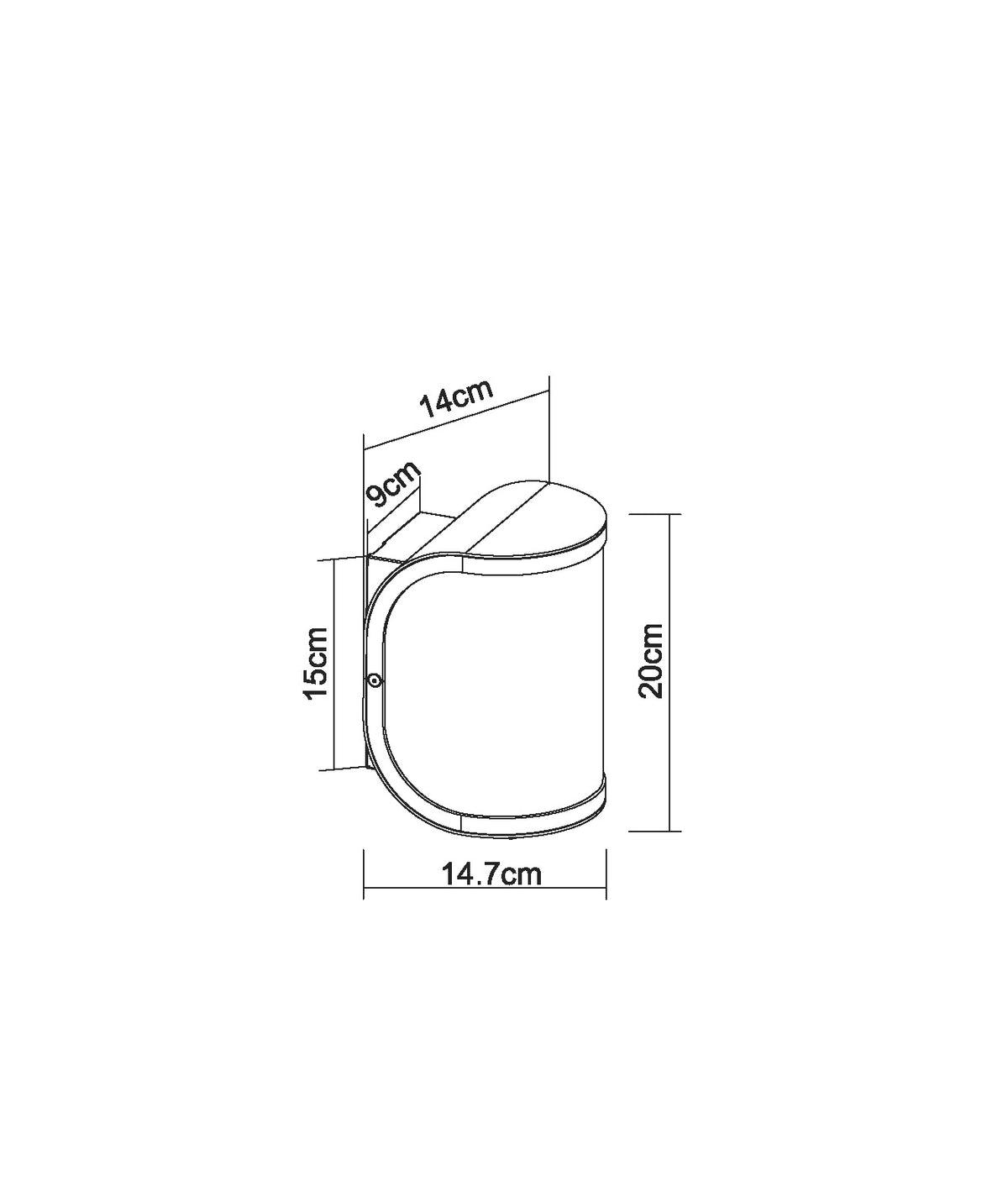 Segga Wandleuchte Aluminium