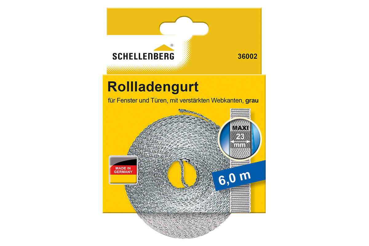 Schellenberg Rolladengurt "Maxi" | 6 m lang | grau
