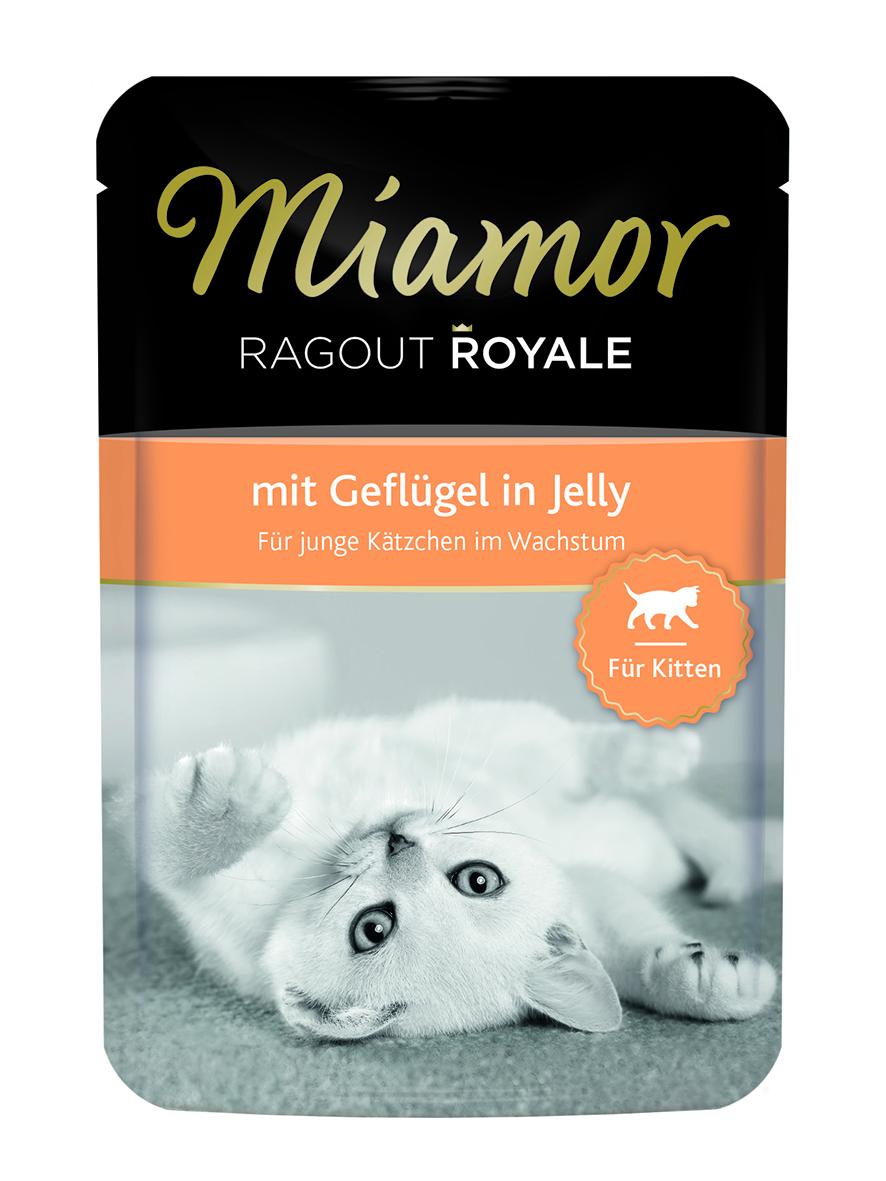 Miamor Ragout Royal Kitten Geflügel, Portionsbeutel 100 g