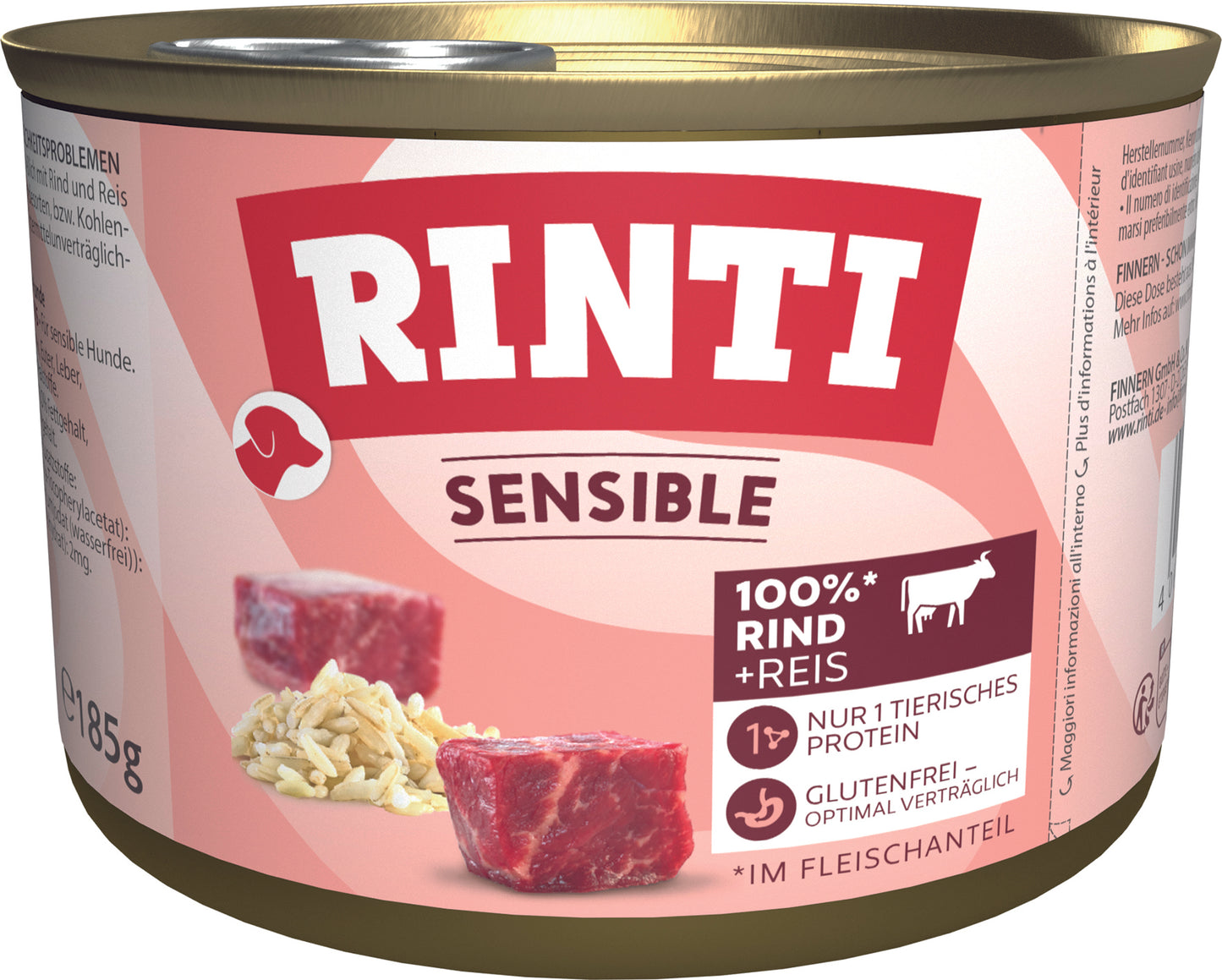 Rinti Sensible Rind & Reis, Dose 185 g