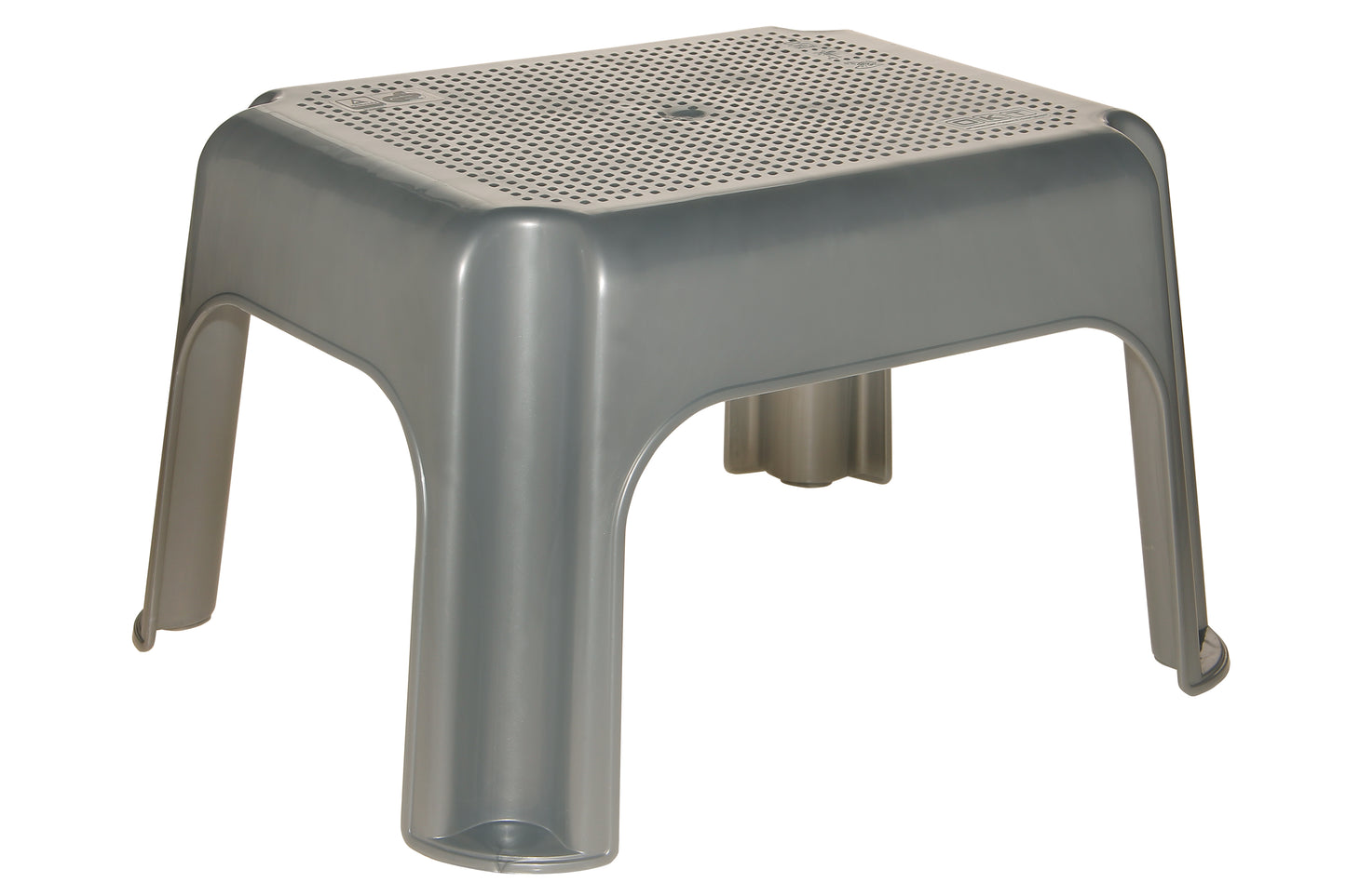 Tritthocker 36,5 x 30 x 24 cm silber