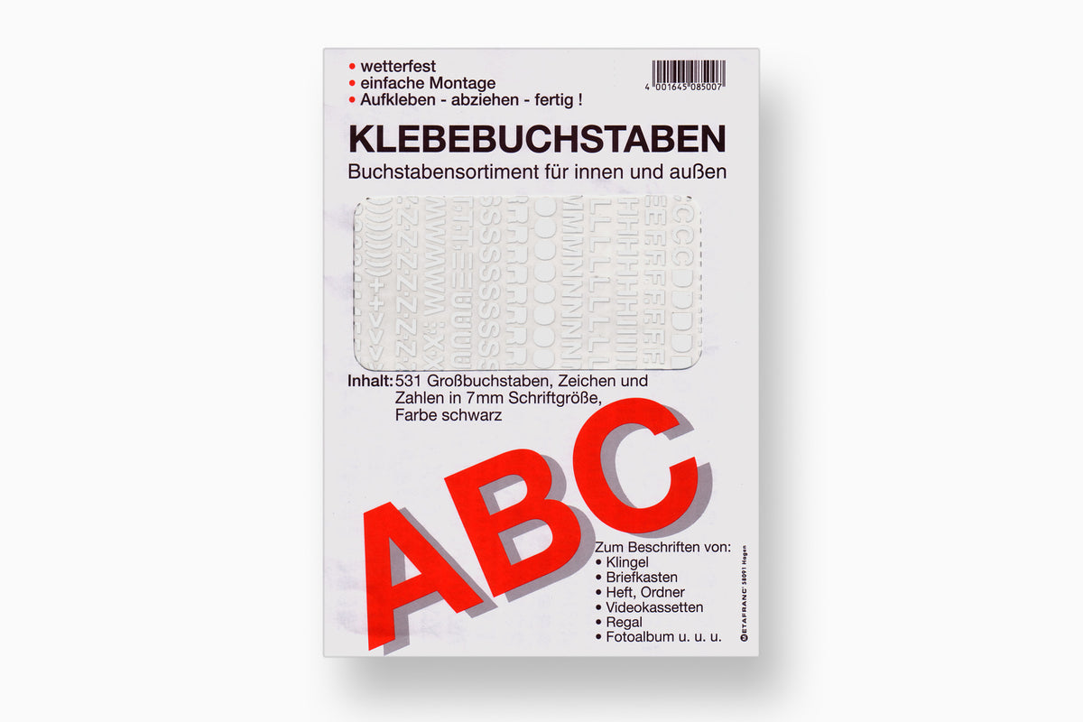 Alphabet weiß selbstklebend