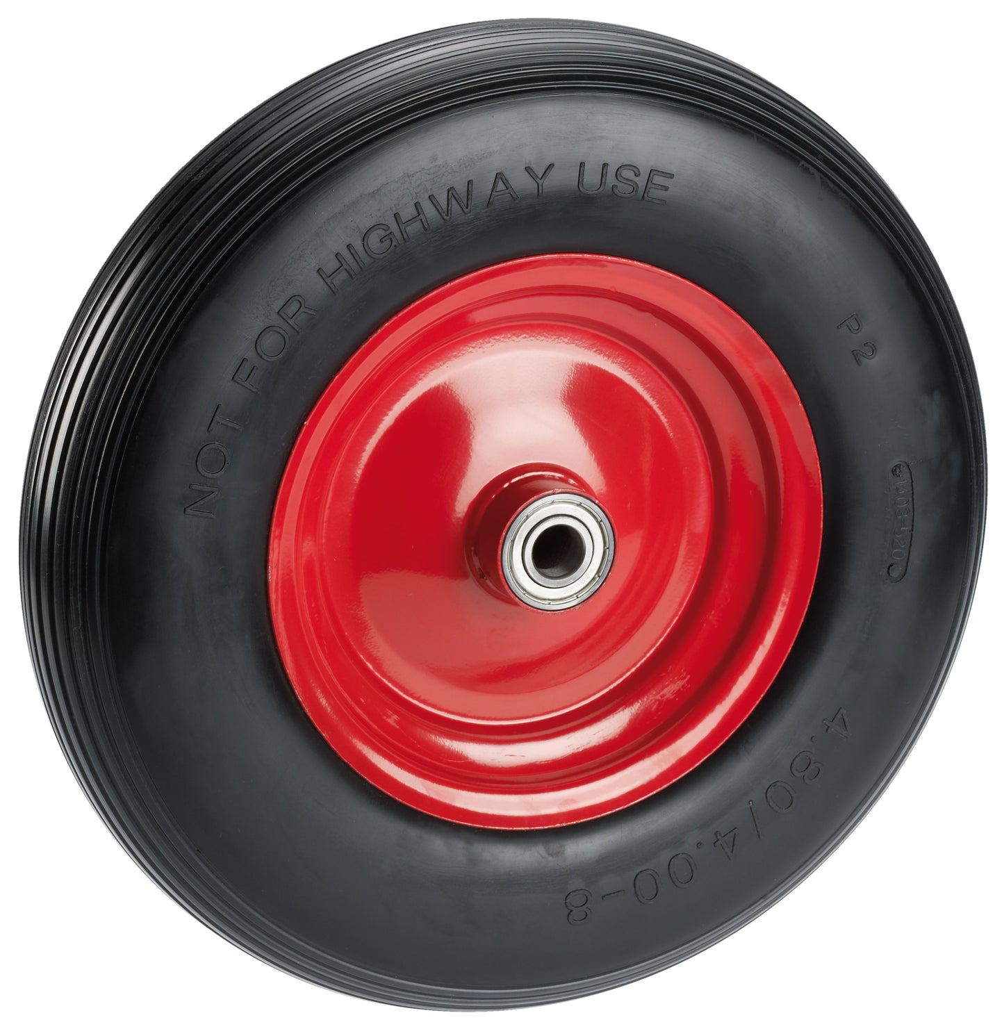 Pannensicheres Rad, Rillenprofil, 400x100 mm, Nabe 20x88 mm, Tragkr. 100 kg 400x100mm Metallfelge