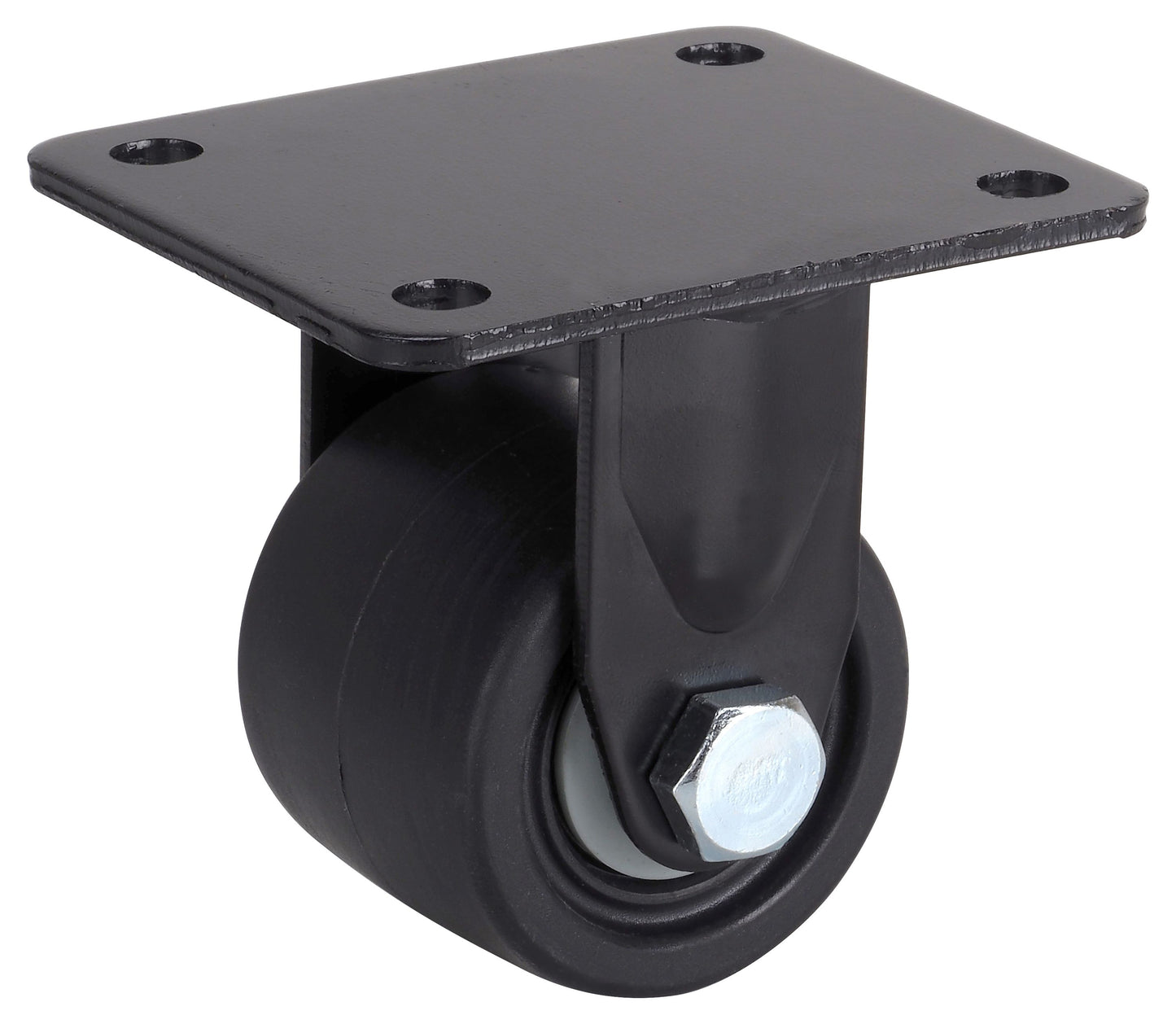 Schwerlast-Bockrolle, geringer Bauhöhe, 65x50 mm, Tragkr. 500 kg Kunst.-Rad, mit Platte