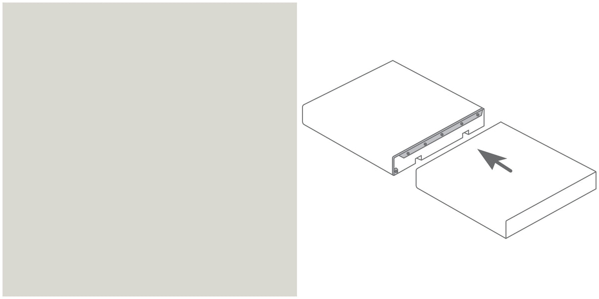 Arbeitsplatten Pilzprofilleiste 600x12x40 mm | silber