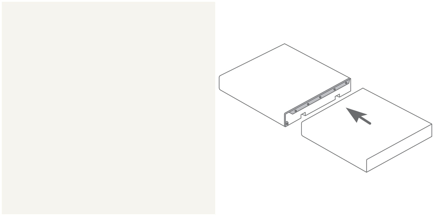 Arbeitsplatten Pilzprofilleiste 600x12x40 mm | weiss
