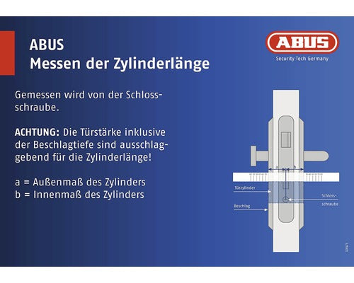 ABUS Türzylinder-Set 30/30 Ecoline Buffo 4 Stück | 6 Schlüssel