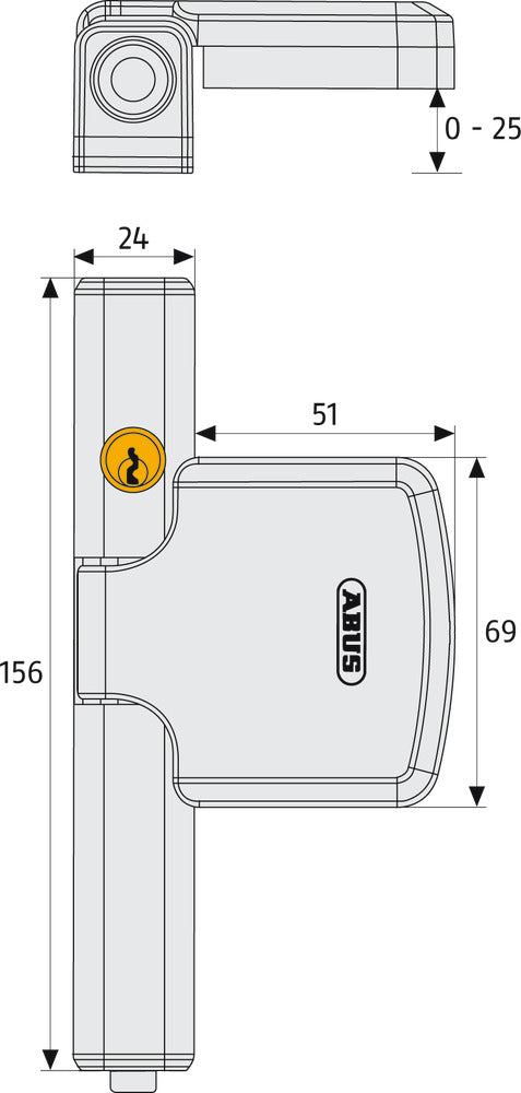 ABUS Fenster-Zusatzsicherung "FTS206" | weiß