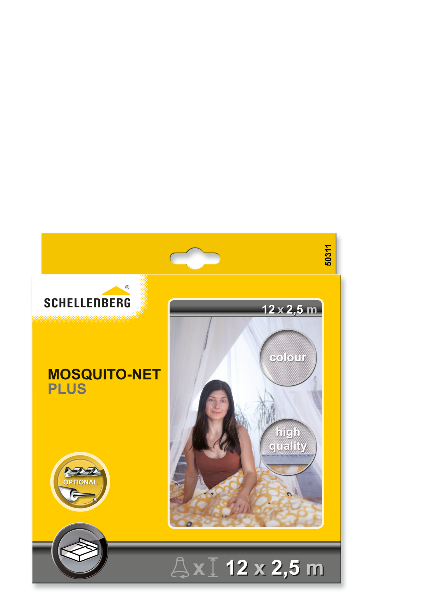 Schellenberg Moskitonetz "PLUS" 2,5 x 12 m | weiß