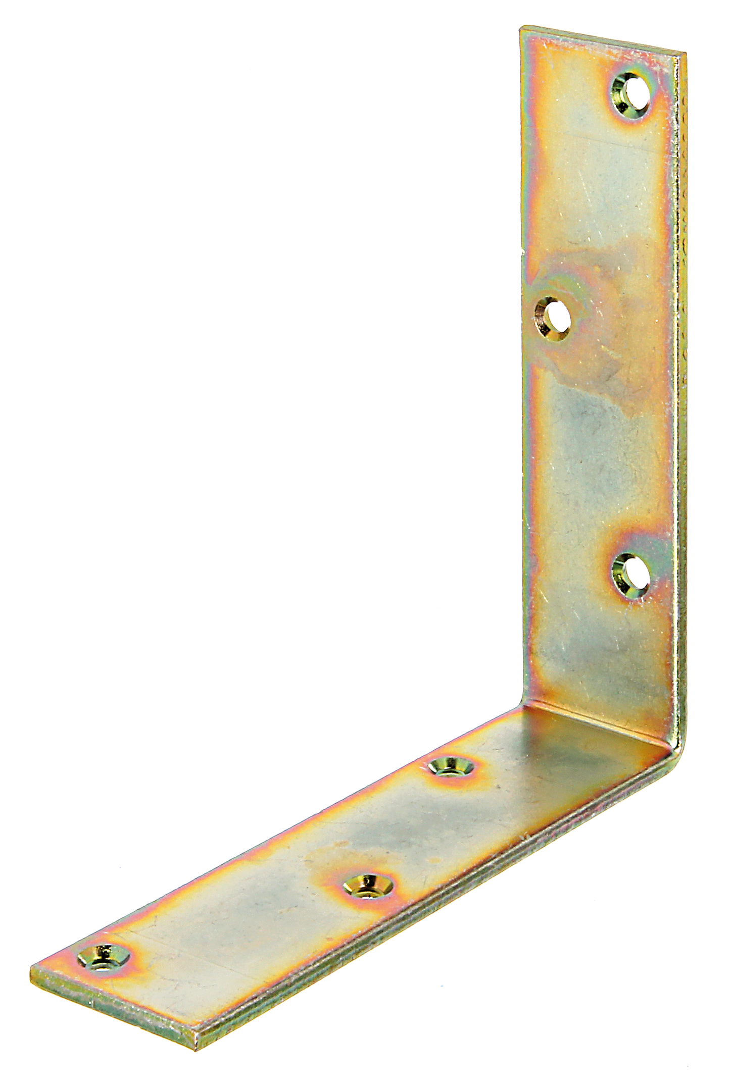 Balkenwinkel, gelb-verzinkt, 150x150x40 mm 150x150x40 mm, vz bunt chrom.