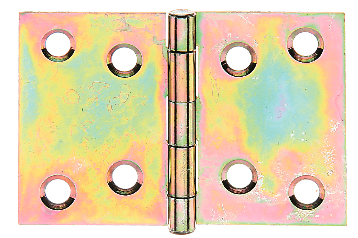 Scharniere breit gbvz., 50x74x1,0 mm 50x75 mm, vz bunt chrom.