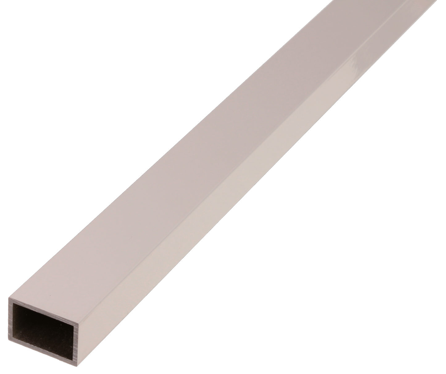 Vierkantrohr Alu-silberf-elox., 50x20x2,0mm, 1m 1000x50x20x2,0mm,silberf.elox.