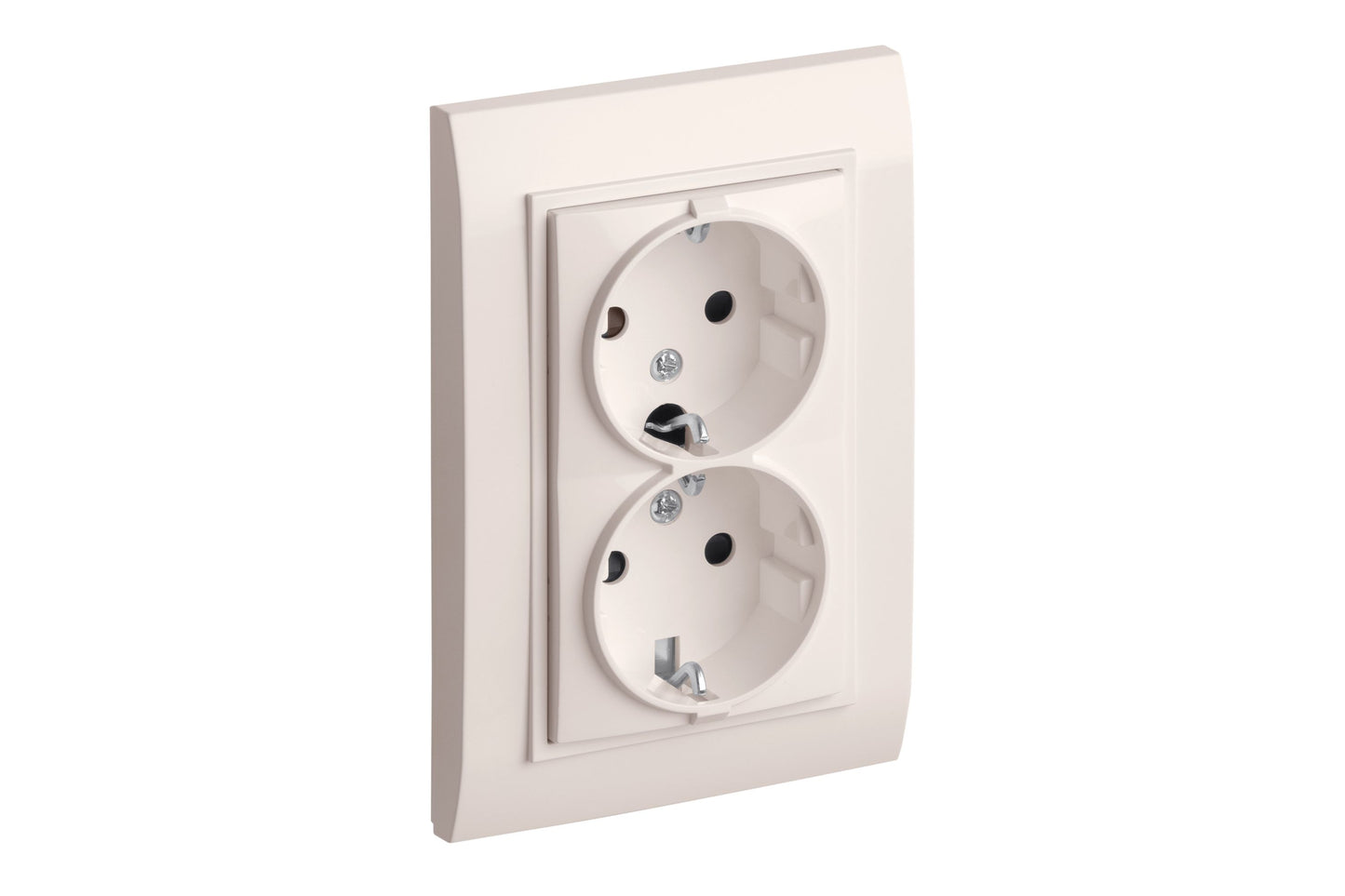 i200 Steckdose mit Kinderschutz cremeweiß