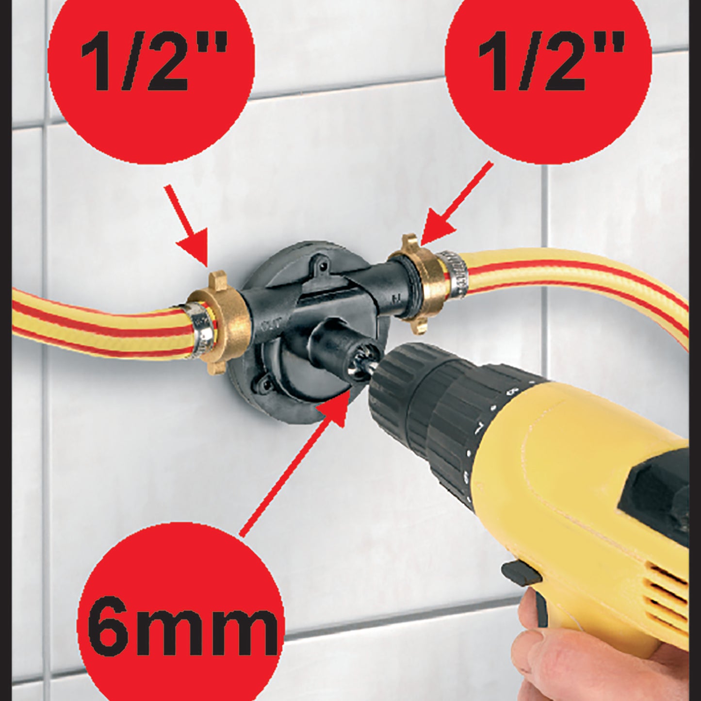 Wasserpumpe für Bohrmaschine 1/2"