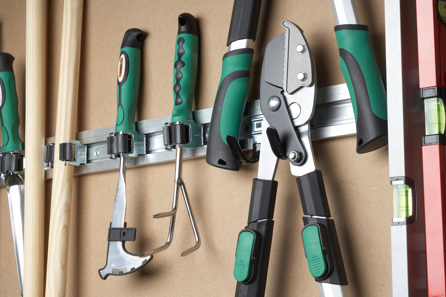 Geräteleiste Alu 50cm 4x Gerätehalter