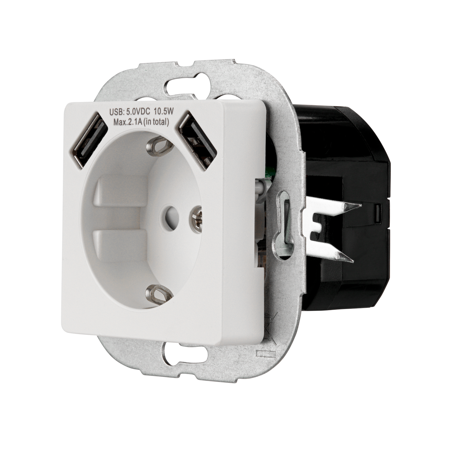 REV PrimaLuxe Steckdose mit USB | weiß