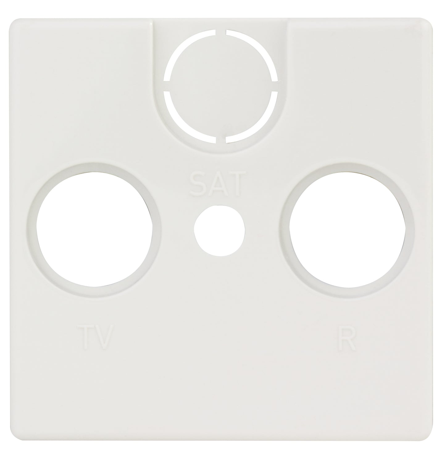 Quadro Abdeckung für Antennen-Dose TV / RF | Weiß
