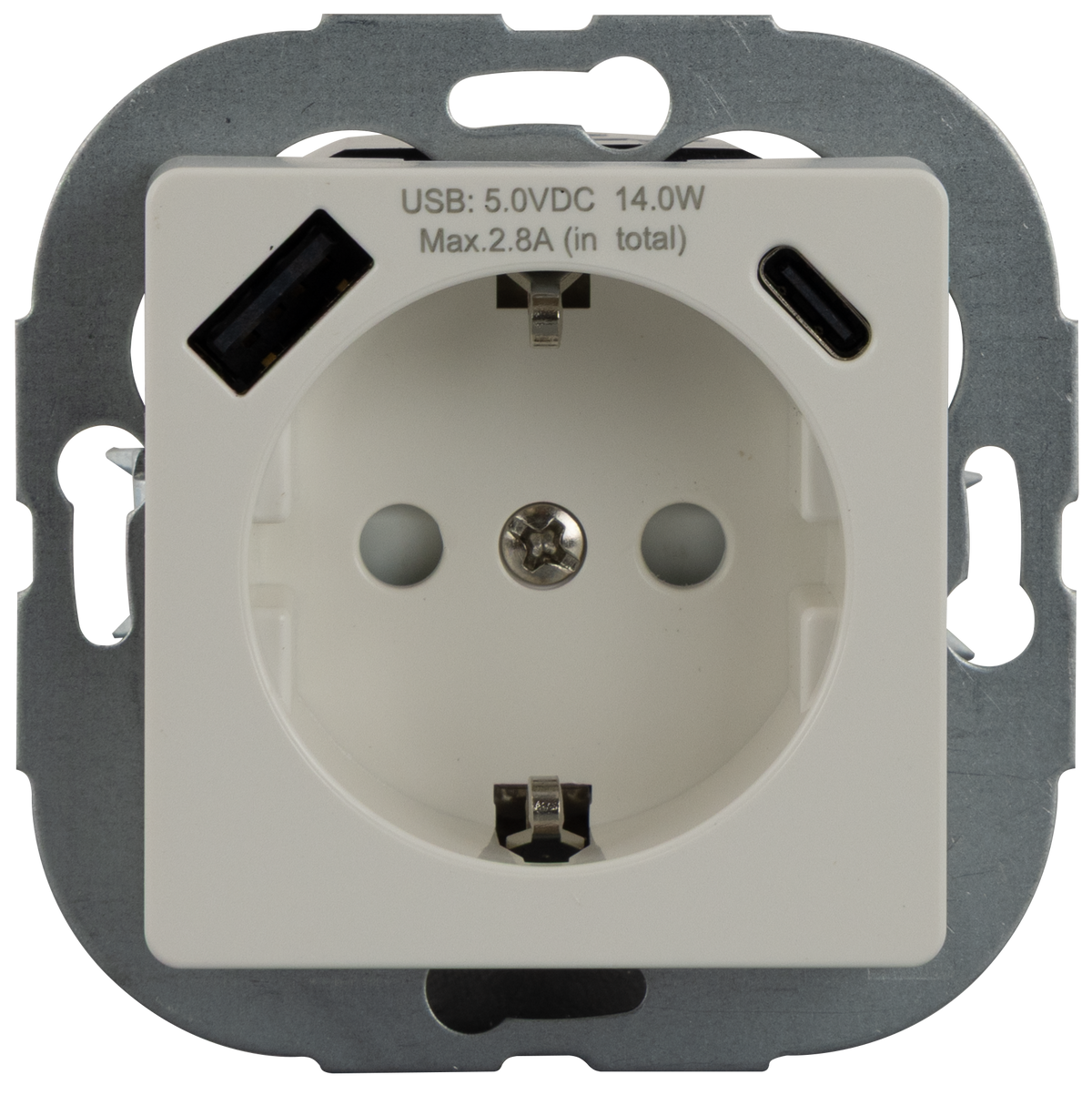 Primaluxe Schuko-Stedo ws mit USB 1+1 Typ A/C