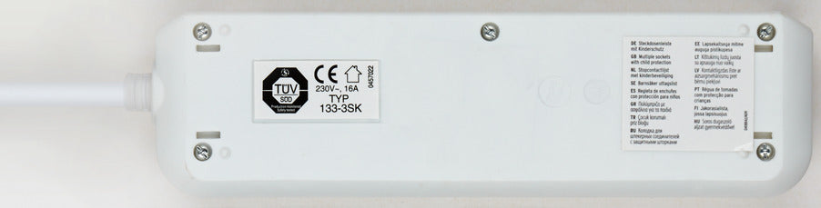 ECO-Line 3F.weiss mit Schalter 3m H05VV-F3G1,5 *DE*