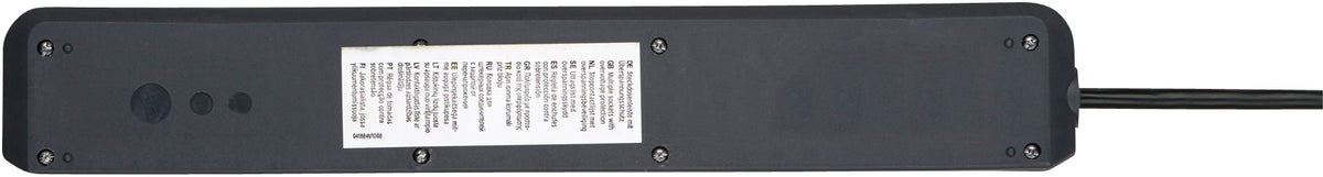 Eco-Line 6fach Leiste anthrazit *DE* 1,5m H05VV-F3G1,5 Ü-Schutz,Schalter