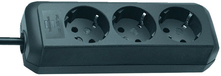 Stdl. 3F.1,5m H05VV-F3G1,5 ECO-Line schwarz o. Schalter