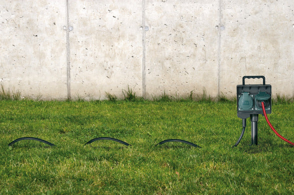 Gartensteckdose mit Erdspiess 2-Fach 1,4m Kabel H07RN-F3G1,5 Kabel 1,4 m H07RN-F3G1,5