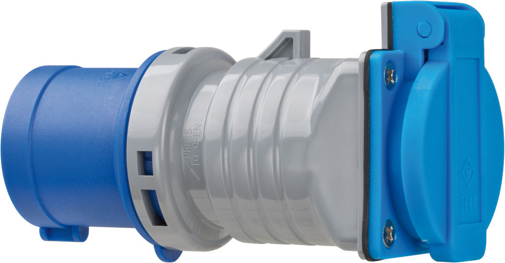 CEE-Adapter 240V/16A auf Schutzkontaktstecker 3-polig <IP44>