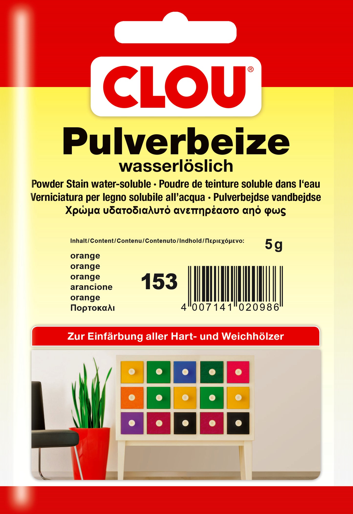 Clou Wasserbeize Nr. 153 | orange
