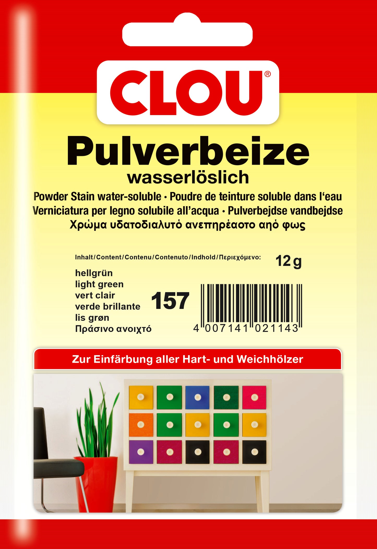 Clou Wasserbeize Nr. 157 | hellgrün