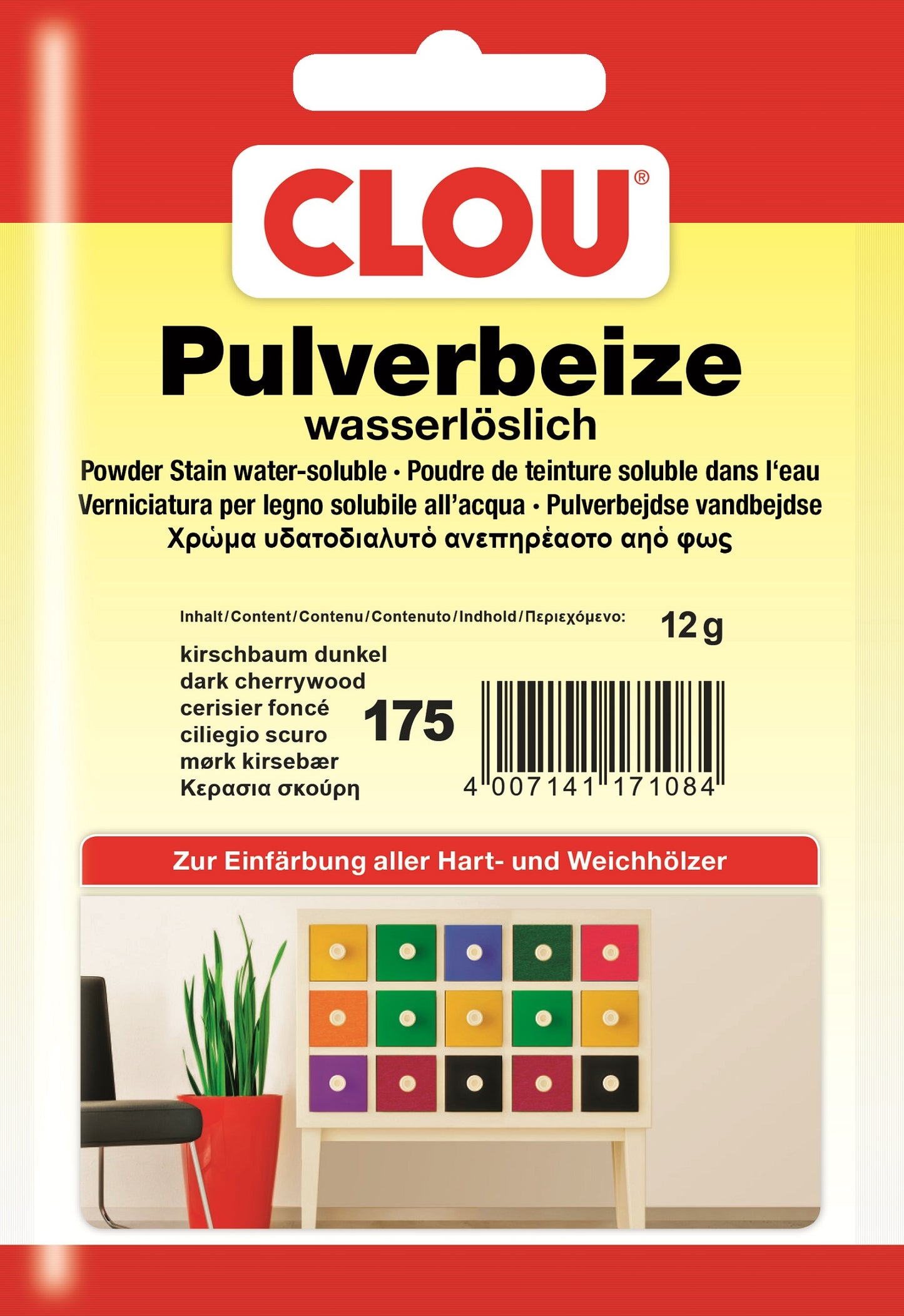 Clou Wasserbeize Nr. 175 | Kirschbaum dunkel