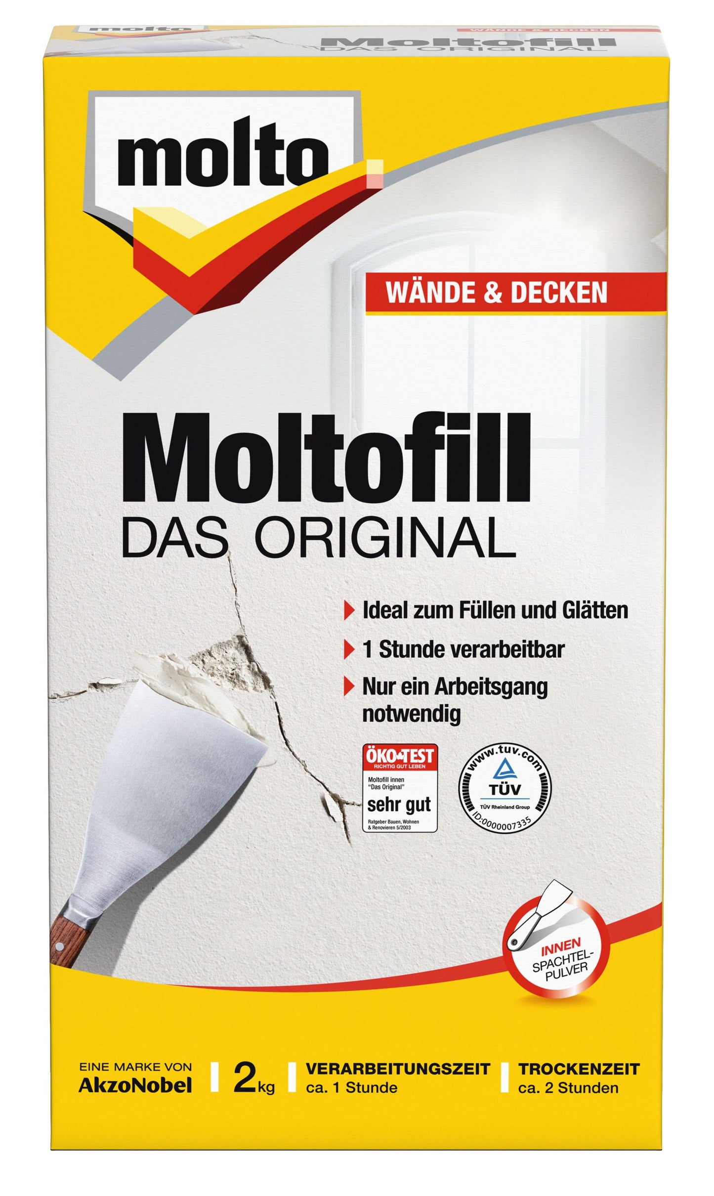 Moltofill Spachtelpulver für Innen | 2kg