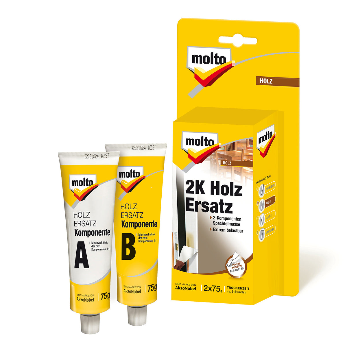 Molto 2K Holz Ersatz | 2x 75g