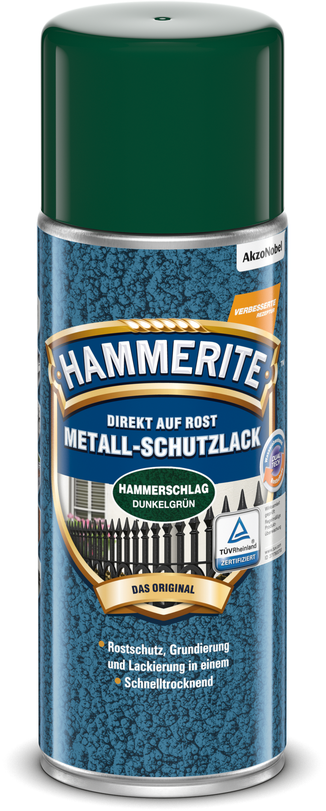 Hammerite Metallschutz-Sprühlack "Hammerschlag" 400ml | Dunkelgrün
