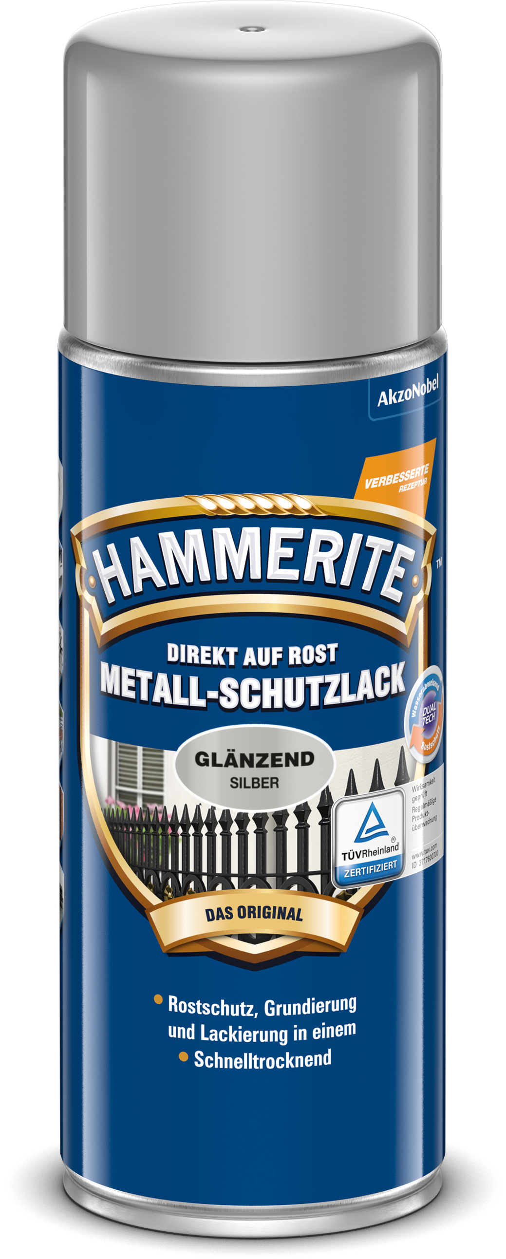 Hammerite Metallschutzlack 400ml | Silber glänzend
