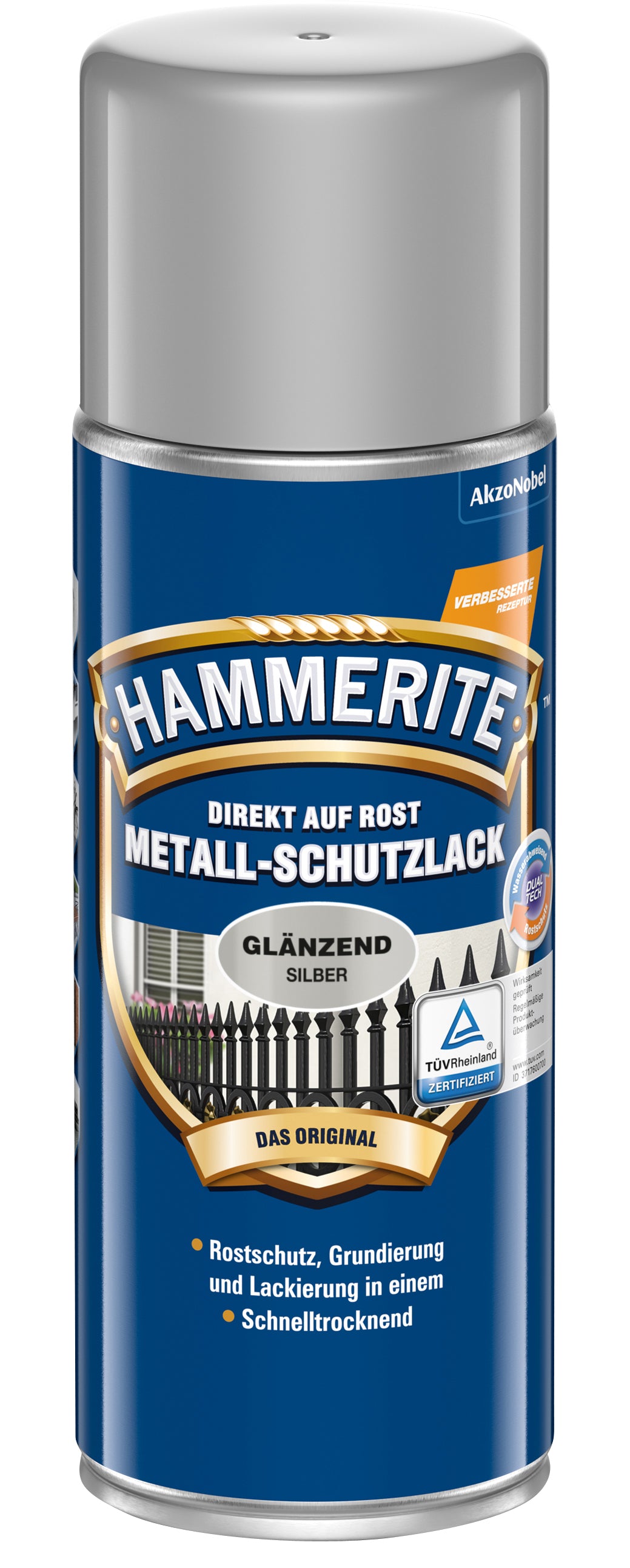 Hammerite Metallschutzlack 400ml | Silber glänzend