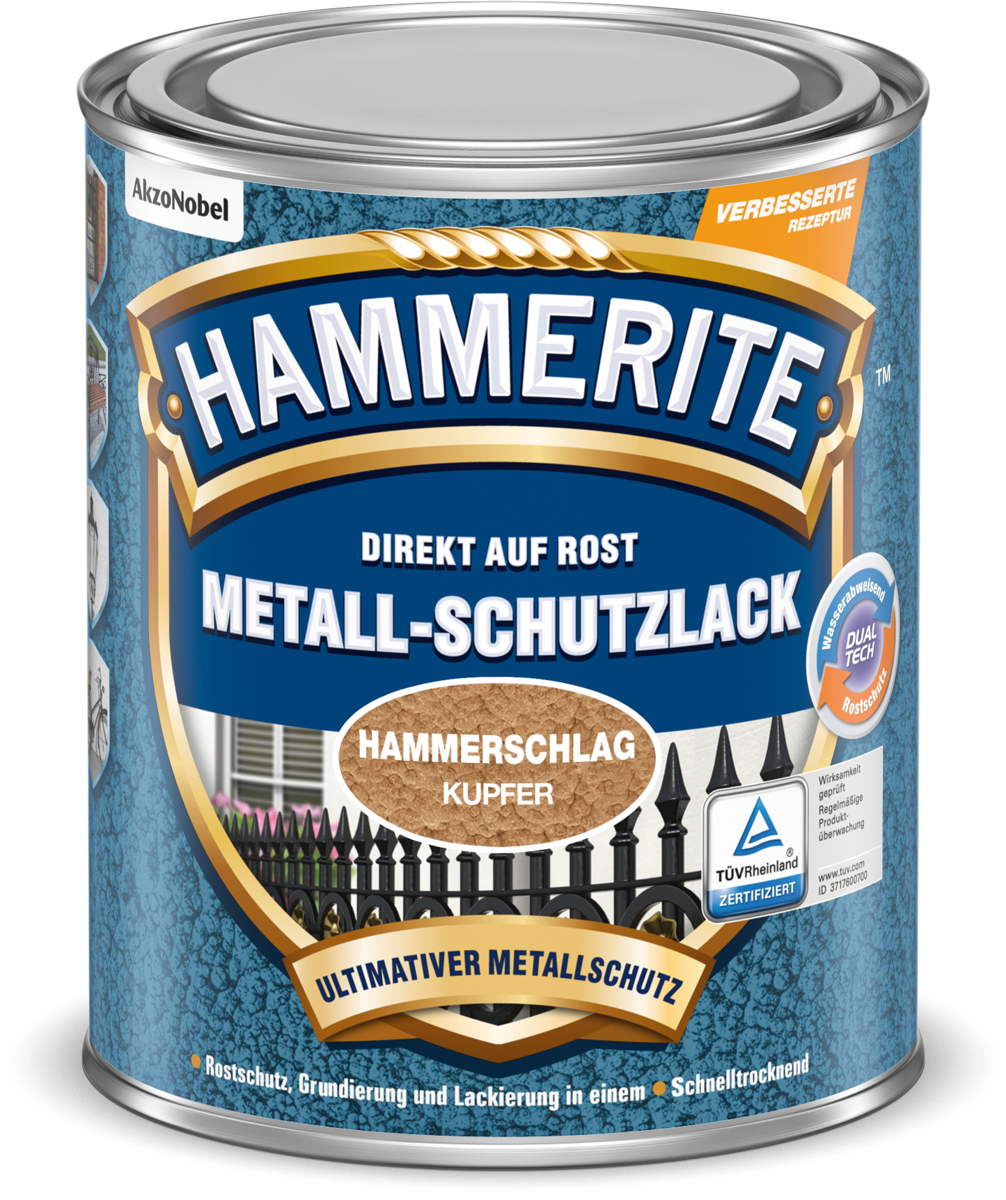 Hammerite Metallschutzlack "Hammerschlag" 250ml | Kupfer
