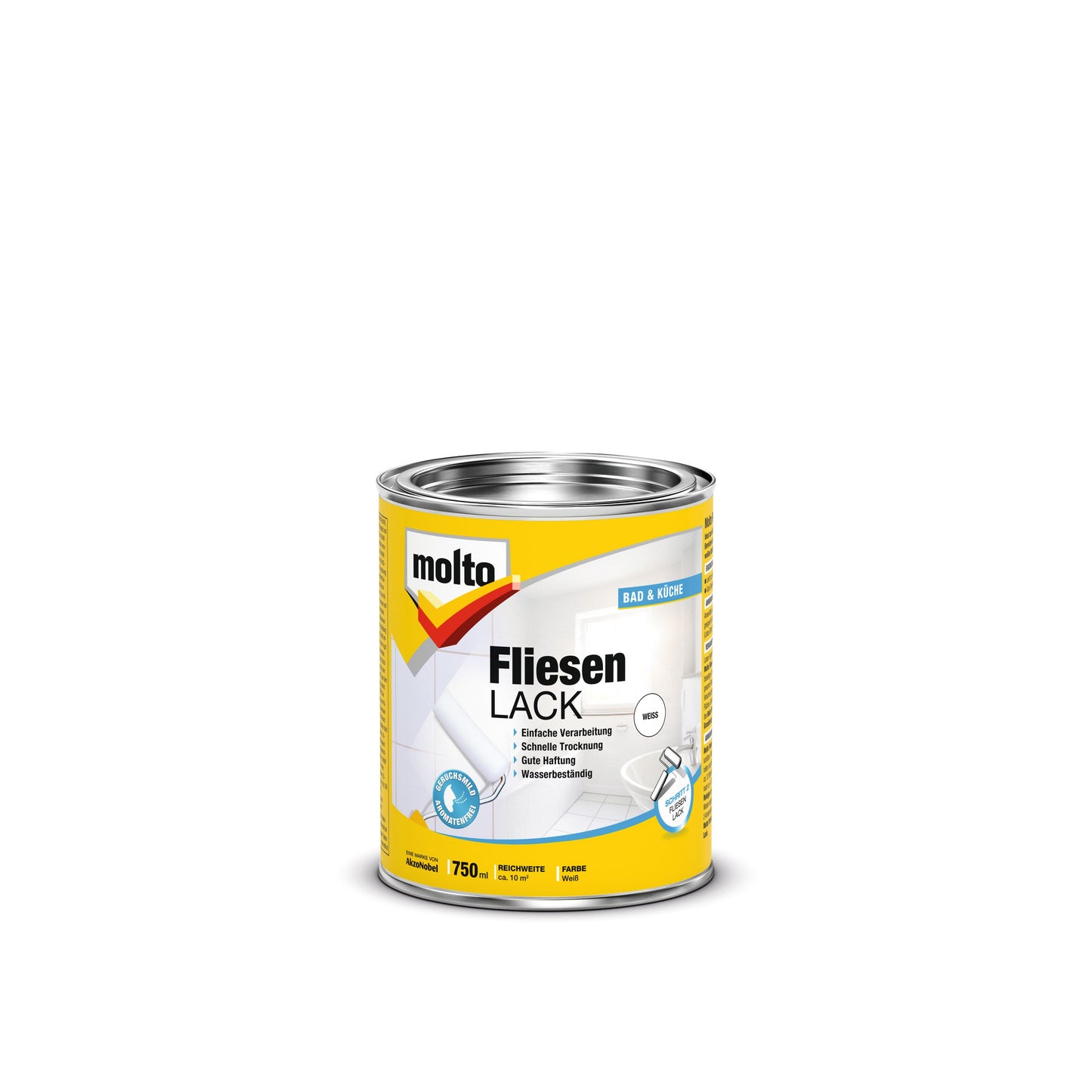 Molto 1K-Fliesenlack Weiß | 750ml