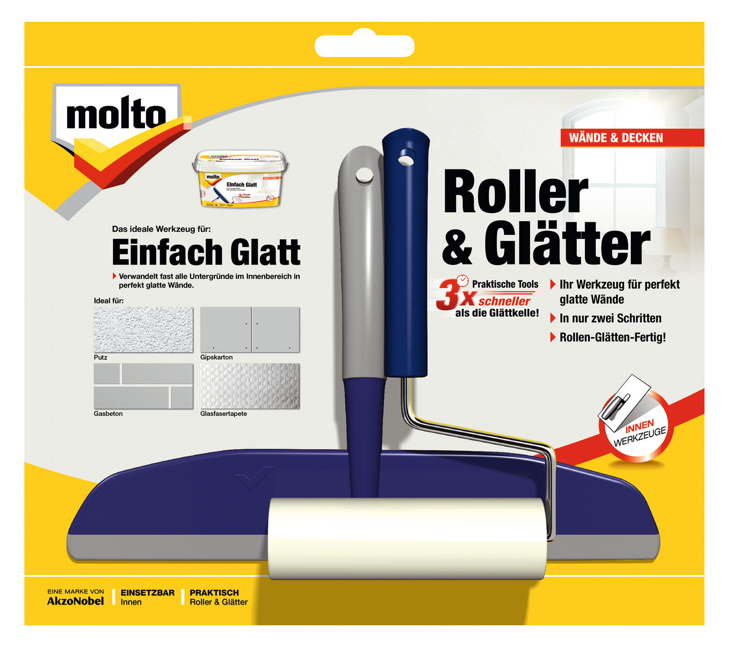 Molto "Einfach Glatt" Roller und Glätter