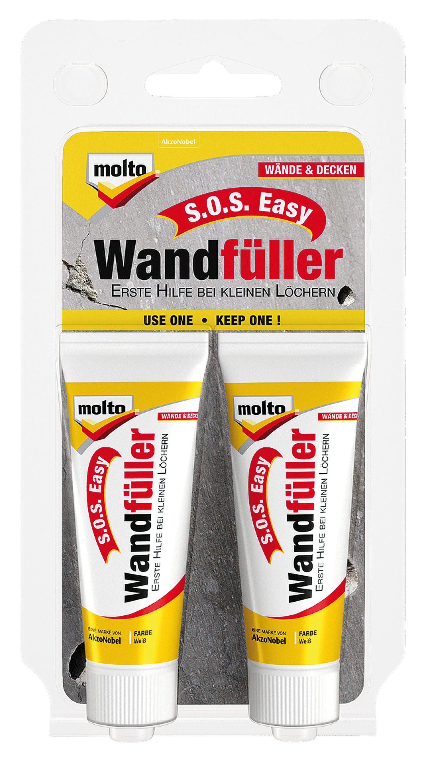 Molto S.O.S. Easy Wandfüller Fertigspachtel | Weiß 40ml