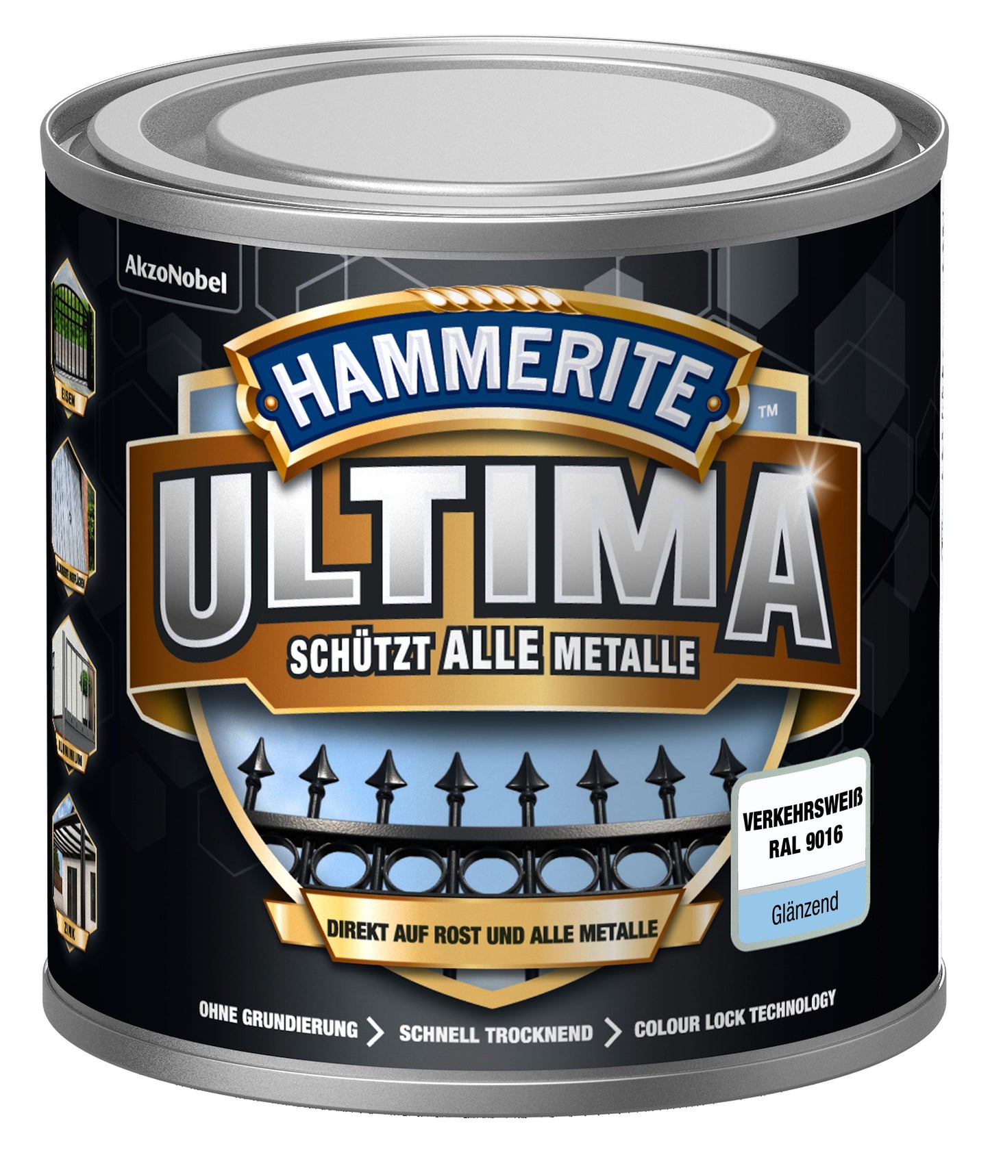Hammerite Metall-Schutzlack ULTIMA 250ml | Verkehrsweiß RAL9016