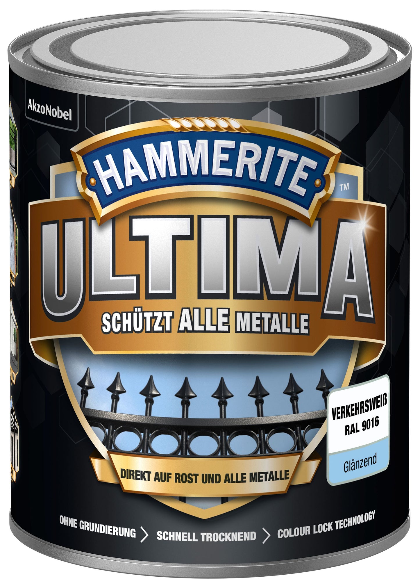 Hammerite Metall-Schutzlack ULTIMA 750ml | Verkehrsweiß RAL9016